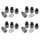 200 Sets Refillable Coffee Capsules Cup Disposable Coffee Capsules Packaging Cafe Supplies for  Black 1