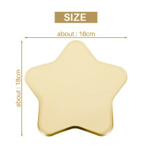 90Pcs Star Shaped Paper Plates Gold Disposable Party Plate Pentagram Dinnerware Plate for Tableware Supplies, Gold