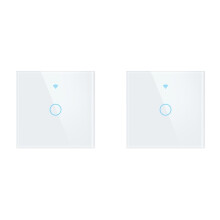 2X 1 2 3 4 Gang 2 3 Wege WiFi RF 433 MHz Wireless Touch Wandleuchte mit Schalterknopf 220 V Ohne Neutralleiter