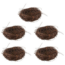 5X Handmade Vine Twig Bird Nest Home Nature Holiday for Photo Garden Decor
