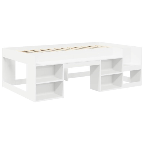 VidaXL vidaXL Bed Frame with Tunnel 3 pcs White and Red Engineered Wood 1