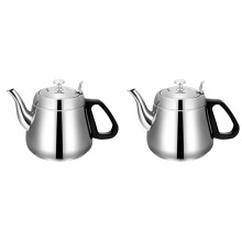 2X Bule de Aço Inoxidável com Infusor, Bule com Infusor Chaleira de Alta Capacidade de 1,5L, para Água Fervente, Fogão