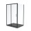 NES Home 1400mm Black Sliding Door 800mm Frameless Side Panel & Slate Grey Tray 6