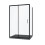 NES Home 1400mm Black Sliding Door 800mm Frameless Side Panel & Slate Grey Tray 5