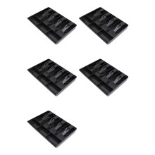 5X Kasa Fiskalna Szuflada-Wymiana Kasety na Pieniądze 4 Rachunki/3 Moneta Wkładka do Kasy Fiskalnej, 12.6X9.6X1.4Cal