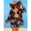 Hoge elastische polyester badmode set 4-delige bloemenprint-M 11
