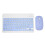 Wireless Keyboard Mouse Set 10in Computer Keyboards Mouse Combo for Tablet Mobile Phone Computer Blue 1