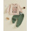(2-3 Years, Apricot) Boy Fall Outfits Animal Print Long Sleeve Pullover Solid Pants 2 Pcs Set 9