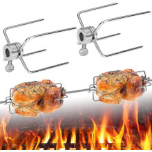 Stainless Steel Bbq Forks Bbq Accessories Charcoal Grill For Rotisserie Meat