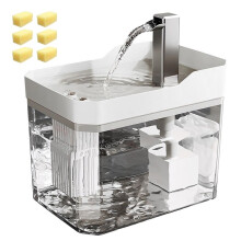 Automatische Waterdispenser voor Katten met Filters, Circulerend Stromend Water, Wit