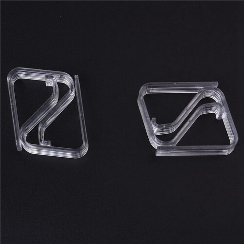 8 Pcs Home Party Clear Plastic 20mm-35mm Desk Table Cloth Clips 1