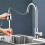 Kitchen Sink Pull Down Faucet Spray  Nozzle Pull Out Hose Sprayer Replacement Part Faucet  - Brushed Nickel 1