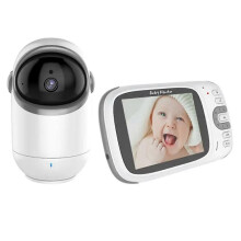 (Style B)VB802 3.2 Inch Video Baby Monitor with Pan Tilt Camera Wireless Security Night Vision Temperature