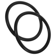 2St Robuuste Zwarte Rubberen Ring Voor Boeddhistische Meditatieschalen