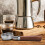 4pcs 58mm Stainless Steel Coffee Machine E61 No Base Filter Bracket Coffee Bottomless Handle Coffee Spoon 2