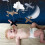 10X Crib Mobile Aeroplani e Cloud Nursery Decoration Grigio e Bianca, Blu Navy, Marrone Chiaro Culla Mobile per Bambino 3