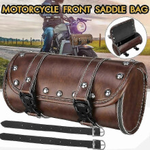 Passende Motorrad-Werkzeugtasche, Gabel, fassförmig, Lenker, Vordergabeltasche, schwarz