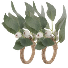 2St Hotel Serviette Ring in Natuurlijke Kleuren En Duurzame Materialen