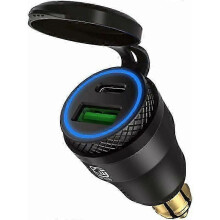 Adattatore per moto BMW con doppia presa USB da 12 V, compatibile con PD 3.0 e QC 3.0.