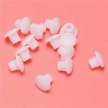 Plastic Round Shaped Cover Screw Cap Lid White 200Pcs for 5mm Dia Hole