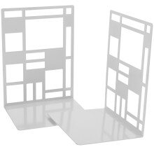 2St Decoratieve Metalen Boekhouders Wit Voor Plank En