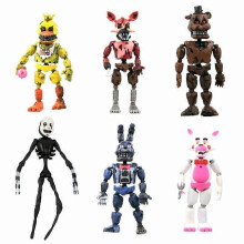 6 stk. FNAF Five Nights At Freddy's plysjbjørn 15 cm actionfigur modell barneleker
