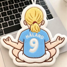 (Back view haaland) Cartoon Harland Hand Towel Kitchen Wall-Mounted Absorbent Quick-Dry Coral Fleece Dish Drying Towel