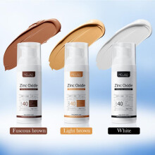 (Proofing and customization (dark brown)) Tinted Sunscreen Moisturizer Zinc Oxide Protection Deep Hydration Natural Glow SPF30 60ml
