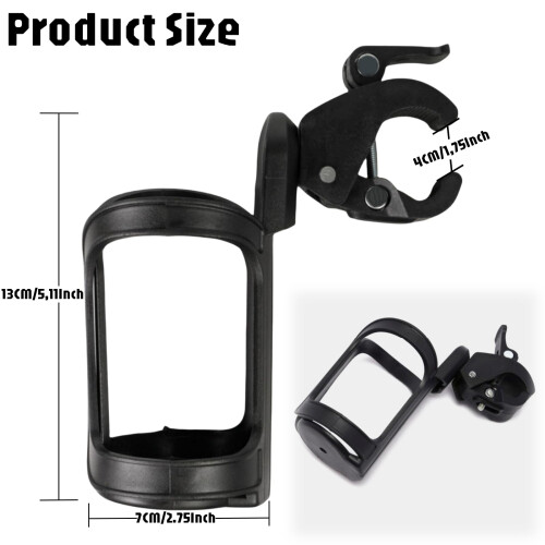 Filltown 2pcs Stroller Cup Holders, 360 Rotatable Universal Bicycle 2