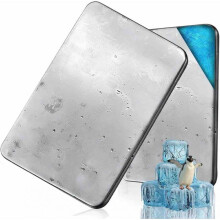 (Large size, 1 piece (color box)) Stainless Steel Ice Pack for Lunch Box Cooler Bag Freeze Cold Plate Brick