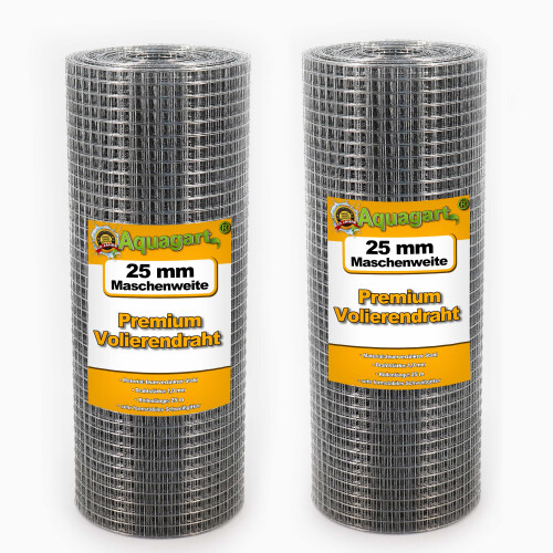 75 m x 0.5 m Aviary wire Wire mesh Welding grid Wire fencing Wire mesh