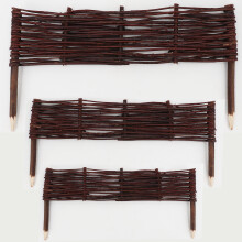 10 Borders made of willow 10x100 cm I Flower bed border / Willow fence to border beds Lawn edge