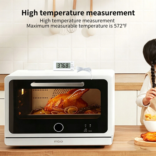 Digital Probe Temperature Gauge With Notification For-White 2