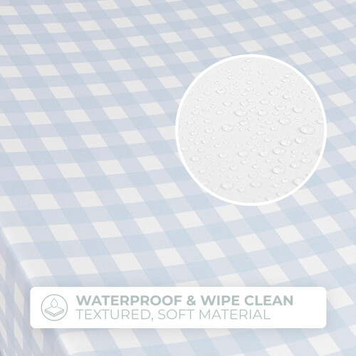 BEDEBYES Deluxe Anti Roll Wedge Baby Changing Mat Blue Gingham Waterpr 2