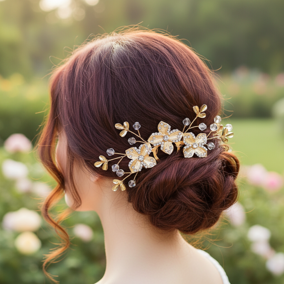 Zhouq-Outdoors (Gold) Eco-Friendly Resin Wedding Hairpin (50)