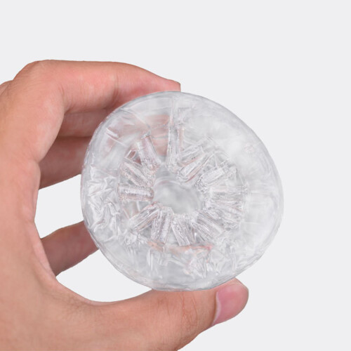 3D Texture Male Masturbator Sleeve, Transparent 2