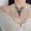 Imitation Pearls Butterfly Pendant Multi-layer Necklace-Short 8