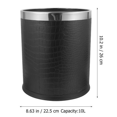 1Robuuste Zwarte Plastic Afvalcontainer Voor Woonruimte 1