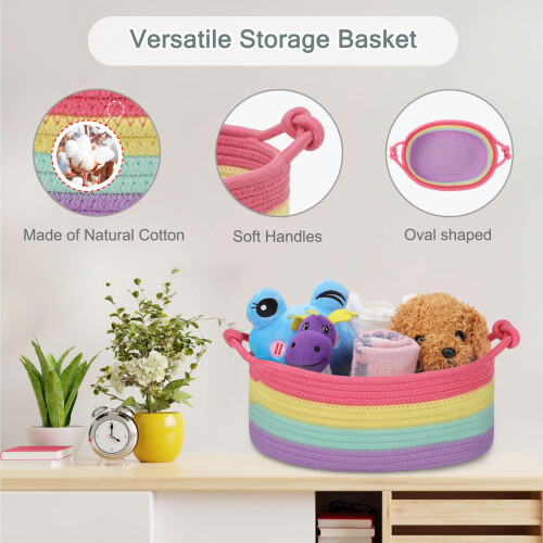 COMSE Gift Basket Empty with Handle Small Woven Basket with Gift Bags 1