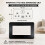 Hounyou 4 Pcs 146 mm x 86 mm Internal Size Double Socket Surround, Textured Black Plug Socket Surround Plates 4