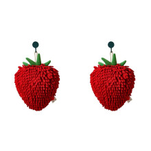 2X Hand Towels, Hanging Bathroom Super Chenille Microfiber Towels, High ABSorbent to Dry Your Hand Instantly Strawberry