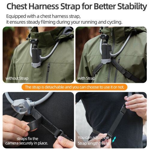 Adjustable POV Camera Chest Mount Strap For Pocket-Black Color 2