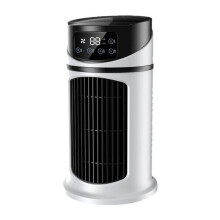 (White) USB Desktop Air Cooler Fan with Mist Spray Humidifier, Portable Mini Cooling Fan with Timer, Home Office Personal Air Conditioner Fan