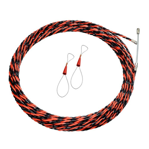 2X Electrical Threader Lead Tool 25M Cable Wire Guide Three-Strand Wall Threader Cable Stringer with Two Tighteners 2