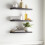 Prateleiras Flutuantes para Parede, Prateleira de Parede Madeira 16 Polegadas para Decoração/Armazenamento/Exibição de Ambientes, para Quarto, 8