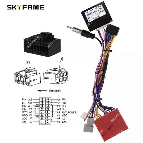 Gilt für 16-poligen Kabelbaumadapter, Canbus-Box-Decoder, Android-Radio-Stromkabel für Mazda RX8 1