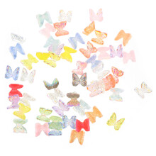100St Resin Vlinderstrik Nageldecoraties Voor Vrouwen, Diverse Kleuren