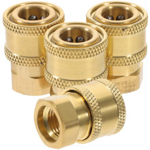 4St Messing Tuinslang Snelkoppeling, 1/4 Inch Met Stevige