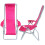 2St Compacte Roze Mini Strandstoel Voor Poppenhuis 1