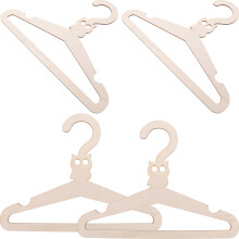5St Duurzame Kinderkledinghangers Beige Voor Babykast